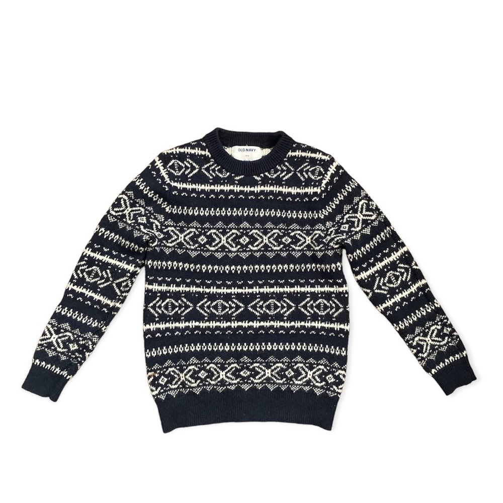 Old Navy Winter Sweater Child XS 5 Blue White Nordic